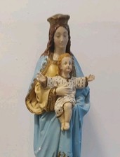 Antike Madonna -heilige Maria -Saint Lourdes Gips L: 54 cm