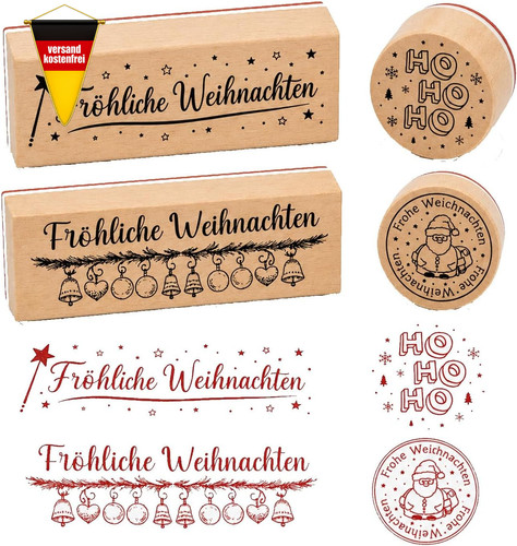 Weihnachtsstempel set holz - set,