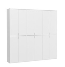Kleiderschrank Garderobenschrank groß Mehrzweckschrank weiß Hochglanz Projekt X 