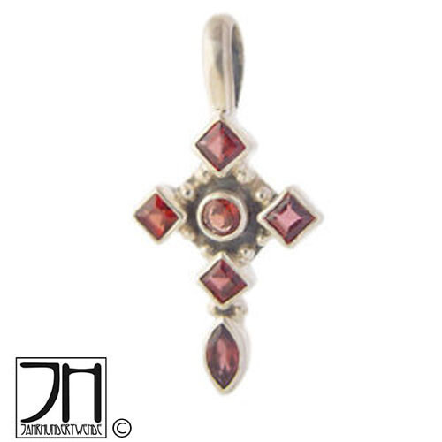 Vintage silber granat kreuz - vintage,