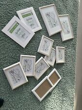 12 x Bilderrahmen SET Holz Glas Fotorahmen weiß Posterrahmen Bilder Rahmen NEU