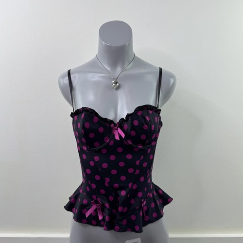 Y2k vintage polka - dot, korsett