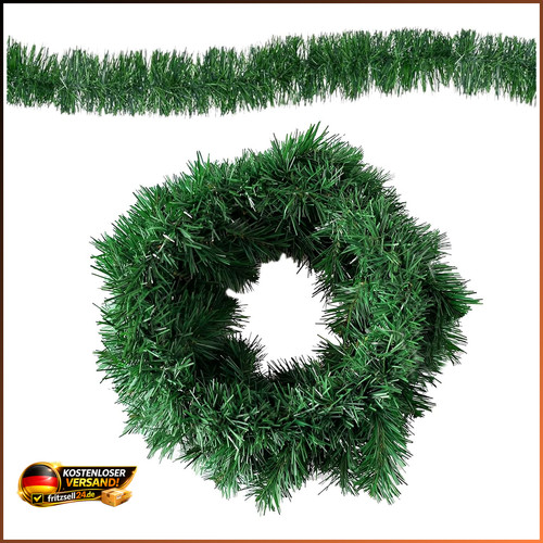 Weihnachtsgirlande 10m grün - weihnachtsgirlande,