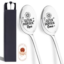 Oma und Opa Geschenk 2 Stück Geschenke Kaffeelöffel Löffel mit GravurEdelstah...