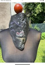 Nierengurt Gr M und Leder Halstuch mit Chopper Motiv Schwarz