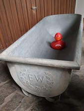 schöne Zinkbadewanne antik rar Teich  Kräuterbeet  Tränke Behältnis groß stabil 