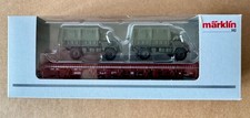MÄRKLIN 46936 Rungenwagen mit Militärfahrzeugen IV DB H0 OVP