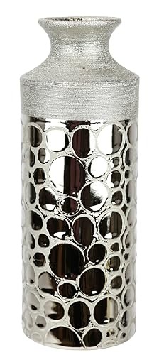 Silberne keramikvase cm - silberne,