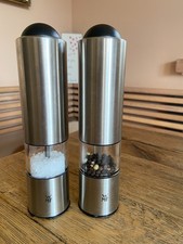 WMF Elektrische Mühle Set 2tlg 21cm Salz und Pfeffermühle Edelstahl Glas