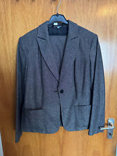 festlicher Hosenanzug, Gr. 42, Silbergrau glitzernd, 