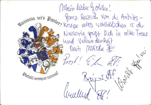 Studentika würzburg corps - ak, würzburg,