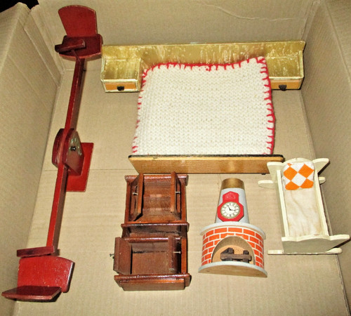 Vintage konvolut puppenmöbel - konvolut,