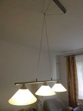 Lampe Deckenlampe Hängelampe Pendelleuchte 3 Schirme Opalglas E27
