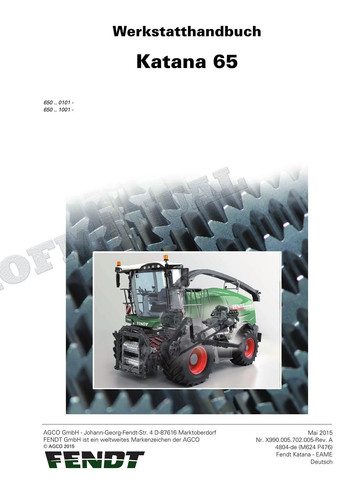 Fendt katana feldhacksler - 65,