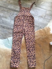 Scotch R Belle Grösse 140 Latzhose Overall Jeans Leoparden Prin Curry NP 90€
