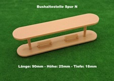 2x Haltestelle Bushaltestelle Spur N - 2 tlg. Bausatz  -  3D Druck PLA 3 Farben