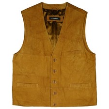 MODERI Herren Leder Weste