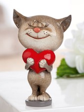 Gilde Figur Katze "Herz" Poly