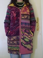 wunderschöne kooi knitwear Strickjacke Strickmantel  Gr 34 xs 36 s  gelbe Kapuze