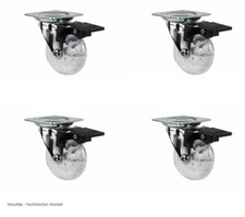 4x Möbelrolle Transparent