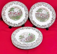 Myotts Country Life Suppenteller England Fine Staffordshire Fest Weihnacht rar