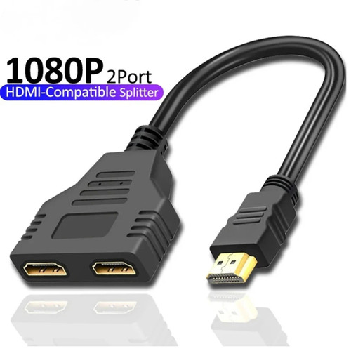 Hdmi cable dual port y - cable,