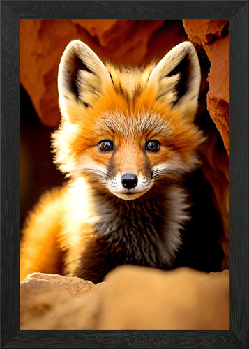 Fuchs gerahmtes wandbild - gerahmtes,