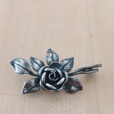 Vintage Silber Brosche Rose