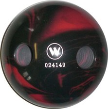 Kegelkugel Lochkugel 160mm rot/schwarz marmoriert Typ Winner