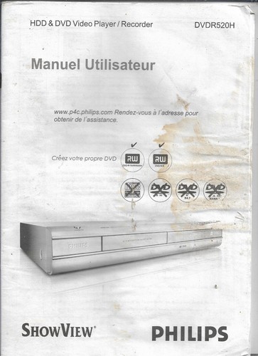 Philips dvdr 520 hdd - dvdr,