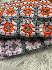 Babydecke handarbeit orange - handarbeit,