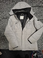 Jack & Jones Core Herrenjacke Winterjacke mit Kapuze Gr. M hellgrau