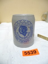 5539.      Alter Steingut Bierkrug  Tucher Nürnberg  Deko  Bierkrug 0,5 L