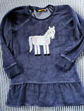 Longshirt Langarmshirt Nicki Gr. 122 / 128 grau-blau - Motiv Pferd