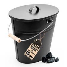 Ascheeimer mit Deckel 15 Liter