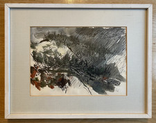 Aquarell, Tusche. Abstrakte