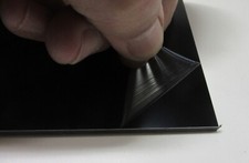 Alu-Verbundplatte 3mm Schwarz seidenmatt Zuschnitt 1014x250mm Deckschicht 0,3mm