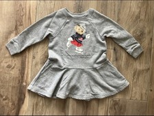 Ralph Lauren Bear Kleid Mädchen Gr. 92 2-3 Jahre grau