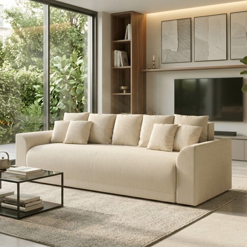 Homcom schlafsofa 190x150cm - schlafsofa,