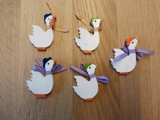 5 x Gänse als Tischdeko o.ä. zu Weihnachten / Gänseessen u.a.