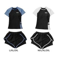 Damen Badeanzug Kurzarm Bikini