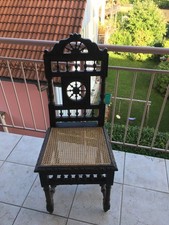 1 antiker Gründerzeitstuhl mit Geflecht, altersgerechter Zustand, Versand 20,00.