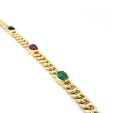 Gold Bracelet with Curb