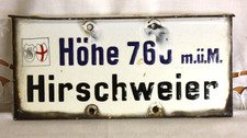 Altes Emailschild Schwarzwaldverein Wegweiser Hirschweier