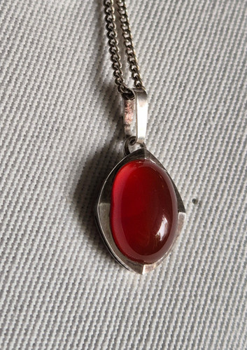 Vintage karneol anhänger 925 - vintage,