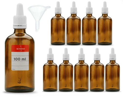 10x braunglasflaschen 100ml - braunglasflaschen,