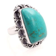 Türkis Edelstein Versilbert