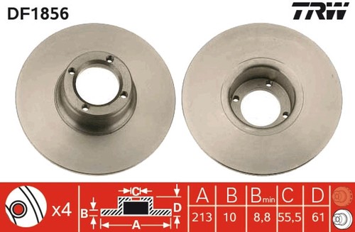 Bremsscheibe trw df1856 - 2x,