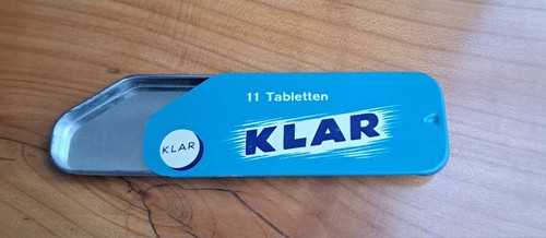 Blechdose klar tabletten - blechdose,