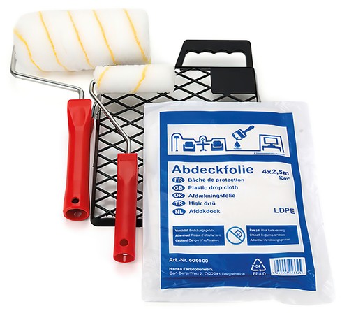 Streichset farbroller 18cm - 18cm, +